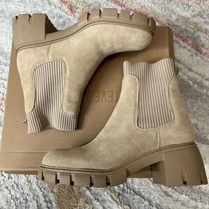 Steve Madden Beige Ankle Booties